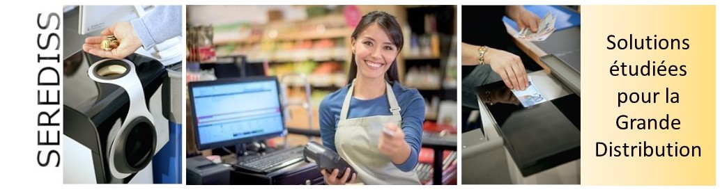 Offre Sérediss : Véritable caisse centrale automatisée, la solution Sérediss permet le traitement des espèces du magasin : distribution de fonds de caisse et dépôt des recettes…